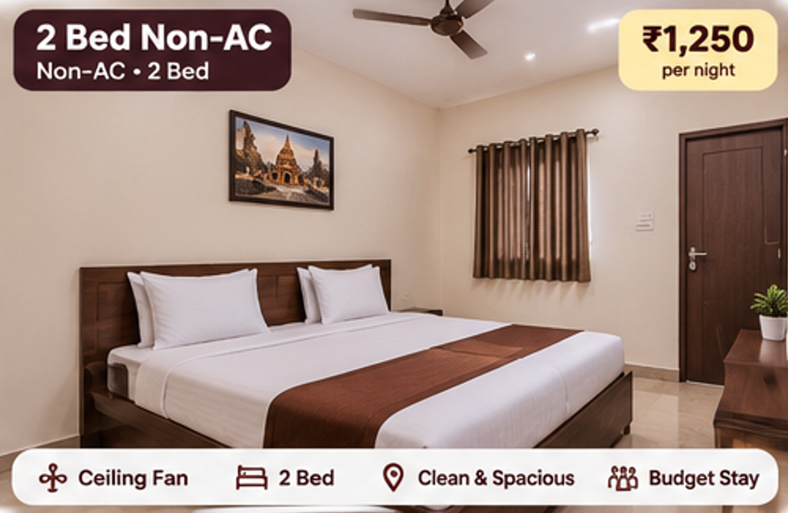 2 Bed Non-AC