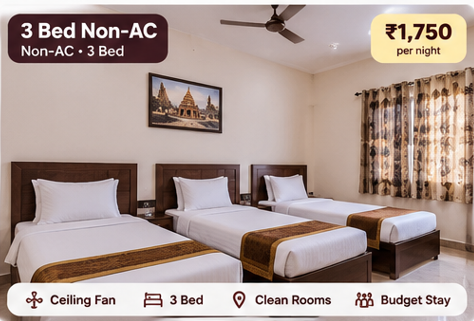 3 Bed Non-AC